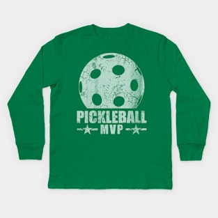 Pickleball MVP Player Team Coach Tournament Sports Kids Long Sleeve T-Shirt